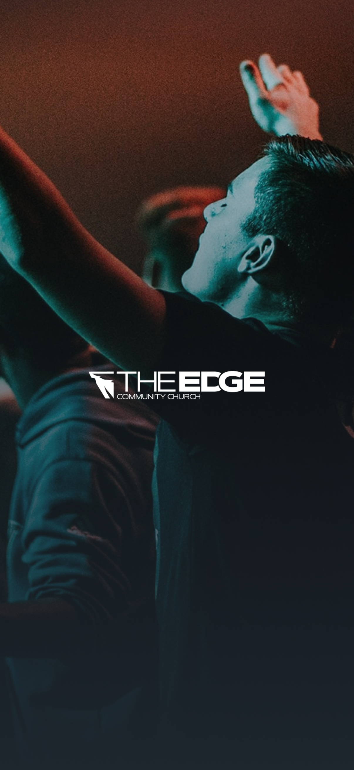 Welcome screen for The Edge Community Church mobile app